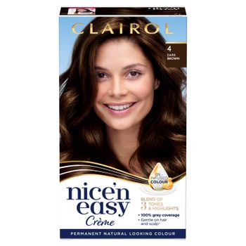 Clairol Nice'n Easy Creme Hair Dye 4 Dark Brown