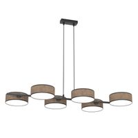 lampara colgante troma marronnegro 6 luces