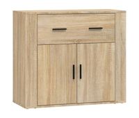 vidaxl aparador madera contrachapada color roble sonoma 80x33x70 cm