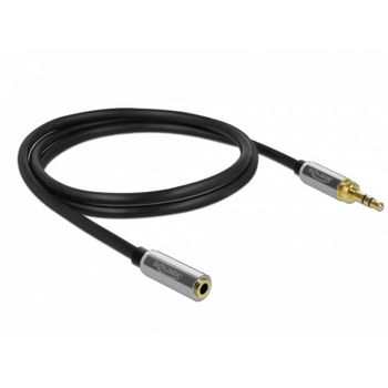 Cable alargador de audio Delock 3,5 mm macho a hembra 3 m negro/gris