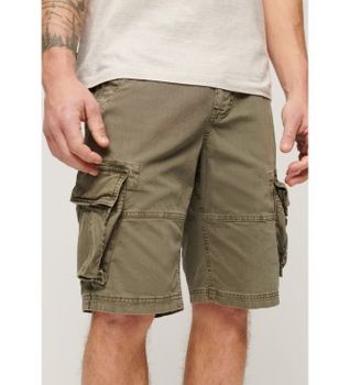 Superdry para hombre. M7110433A Pantalón corto tipo cargo Core verde claro (28), Casual, Algodón