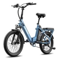 bicicleta electrica fafrees f20 flex- motor 250w bateria 36v25ah 95km - gris azul