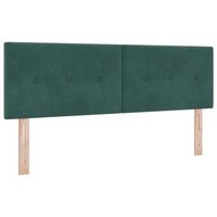 cabeceropanel de cabecero led con tiras led manual verde 144 cm terciopelo