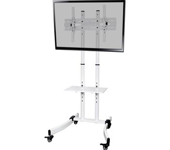 PROPER P-TTT103W-1 Trolley 700 mm TV Stand with Bracket - White, White