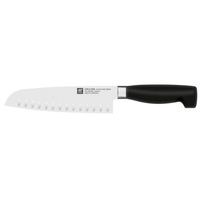 zwilling vier sterne cuchillo santoku 18 cm alveolado