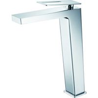 grifo monomando lavabo alto acero inox en laton y zamak con cartucho ceramico