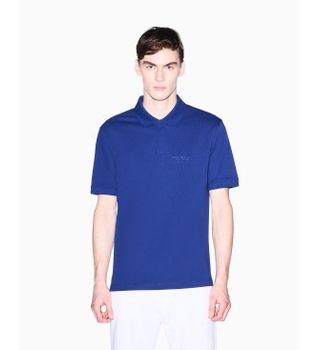 A|X Armani Exchange para hombre. XM001286AF10366UB131 Polo Post azul (XXL), Casual, Algodón, Manga corta