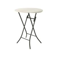 mesa alta cocktail plegable diametro 84cm altura 110cm