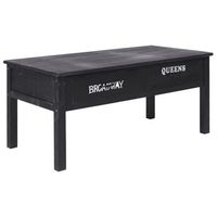 mesa de centro de madera negro 100x50x45 cm vidaxl