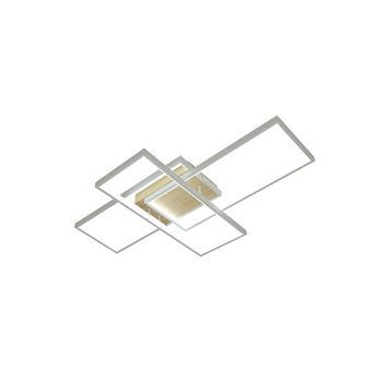 Plafón Led 134w 14740lm 3000-6500k 79cm Blanco/haya Regulable Serie Madaleta