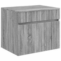mueble de bano montado en la pared sonoma gris vidaxl