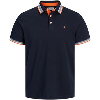 Jack & Jones Polo 12136668 JJEPAULOS POLO SS NOOS BLACK NAVY NEON para hombre
