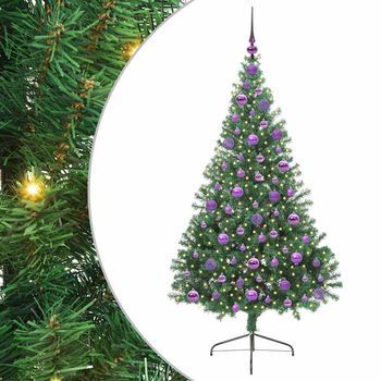 Árbol De Navidad | Decoraciones De Navidad Artificial Preiluminado Verde 180 Cm Pvc
