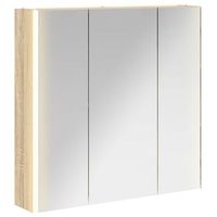 armario con espejo de bano roble sonoma 735 x 155 x 70 cm vidaxl