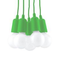 lampara colgante tina verde 5 luces