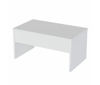 Mesa auxiliar,100% tablero de aglomerado rechapado en melamina, color blanco