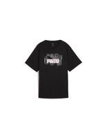 camiseta puma graphics stacked no 1 logo relaxed mujer negro