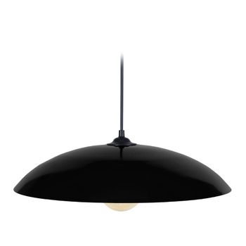 Lámpara de suspensión  cúpula metal pantalla negro
