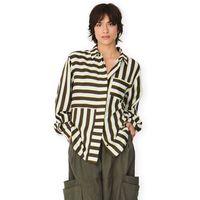 skfk camisa kima shirt - stripes para mujer
