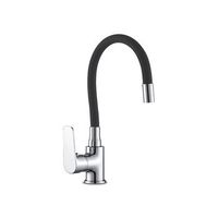 monomando fregadera cano goma flexible negro