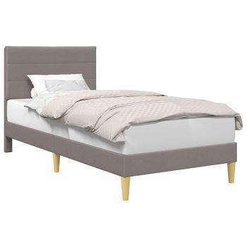 Estructura De Cama Con Cabecera Topo 100 X 200 Cm Tela Vidaxl