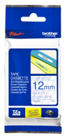 tze-133 laminated tape 12mm 8m blue on cle ar