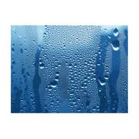 papel pintado 3d - gotas de agua sobre el vidrio azul 400x309 cm