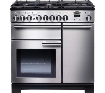 Rangemaster Professional Deluxe 90 Dual Fuel Range Cooker - Stainless Steel, Stainless Steel