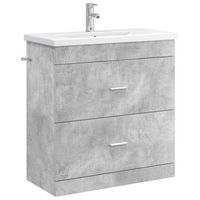 juego de muebles de bano gris hormigon 81 x 40 x 845 cm vidaxl