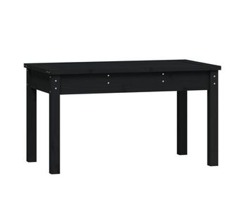 Vidaxl banco de jardín madera maciza pino negro 80x44x45 cm