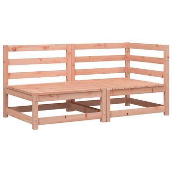 Sofá De Jardín De 2 Plazas | Sofá De Exterior Madera Maciza De Abeto Douglas