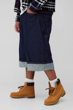 Pantalón Deportivo Plus Con Vuelta En El Bajo, Azul