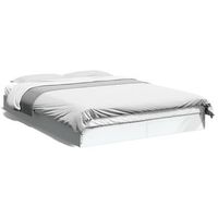 estructura de cama madera de ingenieria blanca 140x200 cm vidaxl