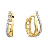 de aros de oro pulido 8 quilates circonitas de oro amarillo