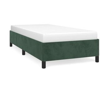 Estructura de cama de terciopelo verde 100x200 cm