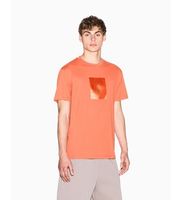 ax armani exchange para hombre xm002213af10356u3040 camiseta regular naranja xxl casual rosa algodon manga corta