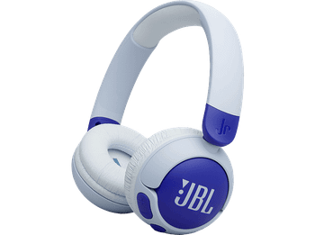 Auriculares infantiles - JBL Junior 320BT, Supraaurales, sonido inocuo 85db, Control parental, Micrófono, Diseño plegable, Autonomía 50h, Azul