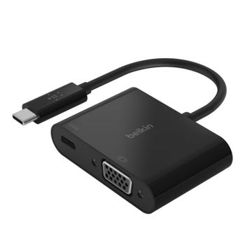 Belkin Adaptador USB-C a VGA 60 W de Corriente por Pass-Through