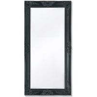 espejo de pared estilo barroco 100x50 cm negro