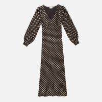 rixo mavis crepe de chine halterneck dress - 6