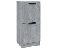 vidaxl aparador de madera contrachapada gris sonoma 30x30x70 cm