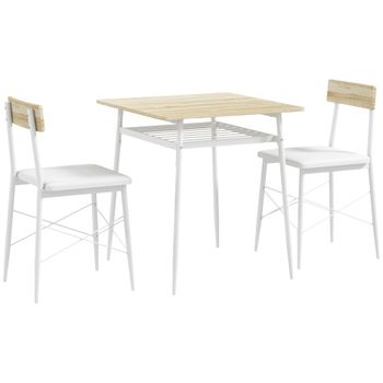 Conjunto de comedor 70x70x75 cm roble