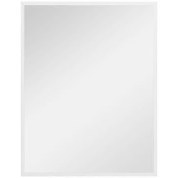 HOMCOM Espejo de Baño Rectangular 70x90 cm Espejo de Pared Decorativo para Salón Entrada Pasillo Horizontal o Vertical Blanco   Aosom España
