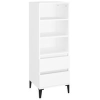 aparador alto madera contrachapada blanco 40x36x110 cm
