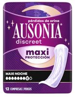 ausonia discreet compresas maxi proteccion noche 12 uds
