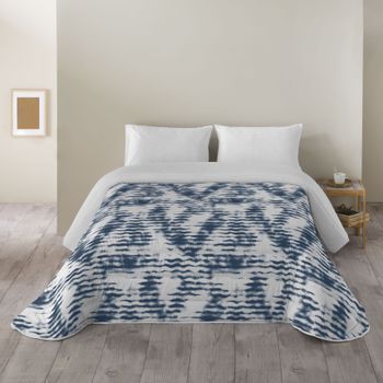 Sandal - Edredón Nórdico Estampado -  Acolchado De Gran Confort Y Extrasuave - Gramaje 300 Gramos Con Tacto Pluma - Cama 135 -waves  Blue
