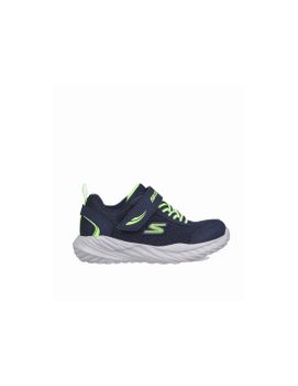 Zapatillas Skechers Nitro Sprint-Rowzer Niño Navy Textile/ Synthetic/ Lime Trim