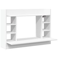 mesa de escritorio  escritorio de despacho  escritorio de pared madera de ingenieria blanco 105x48x75 cm