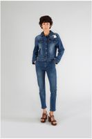 jeans de mezclilla estilo cigarrillo medium darck blu