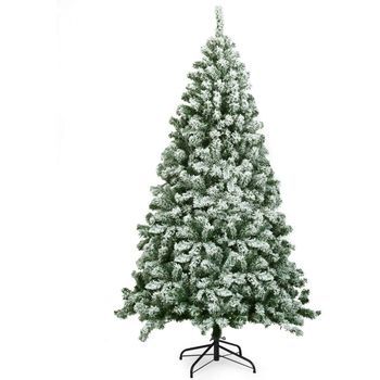 Árbol De Navidad Artificial 180 Cm, Costway Arbol De Navidad Nevado Con Nieve, Agujas De Pvc De 928 Ramas